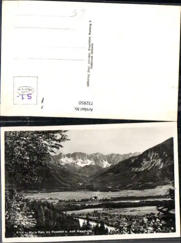 732850 Foto AK Blick auf Maria Rain ins Rosental u. Koschutta