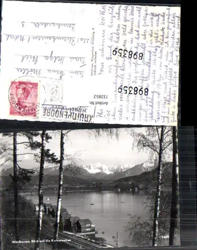 732852 Foto AK Wörthersee Blick auf Karawanken Stempel-unsortiert Krumpendorf