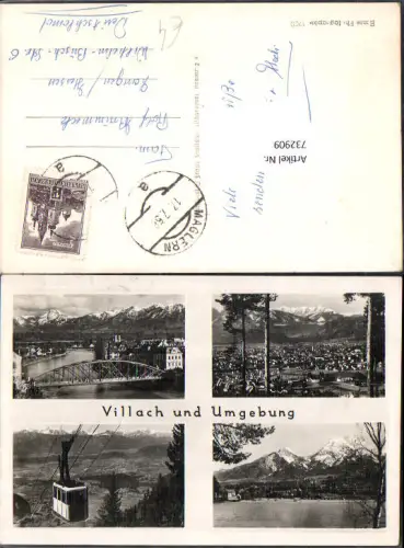 732909 Mehrbild AK Villach u. Umgebung Brücke Seilbahn Gondel