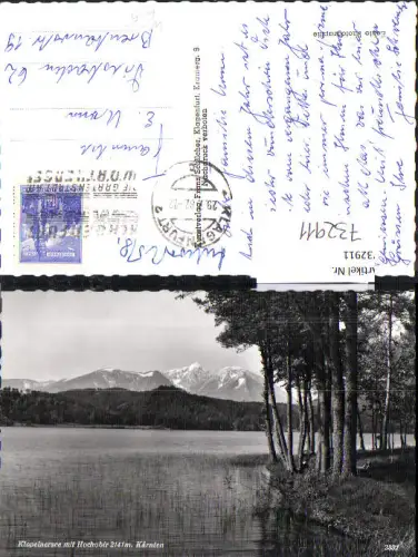 732911 Foto AK Klopeinersee mit Hochobir Sankt Kanzian am Klopeiner See