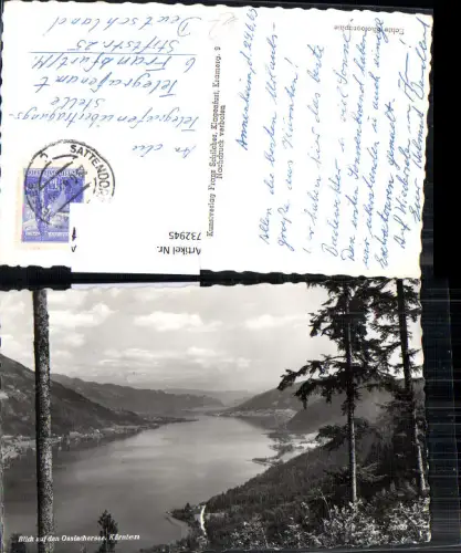 732945 Foto AK Blick auf den Ossiachersee Sattendorf Gemeinde Treffen am Ossiacher See