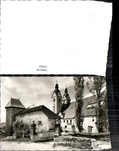 732962 Foto AK Maria Saal Eingang zum Kirchhof mit gotischen Bollwerk