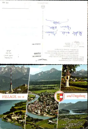 732999 Mehrbild AK Villach u. Umgebung Dobratsch Faakersee Stift Ossiach pub Alpine Luftbild FÖ 452