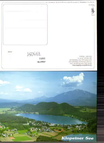 733051 Blick über d. Klopeiner See Seelach und Kleinsee mit Petzen Sankt Kanzian am Klopeiner See
