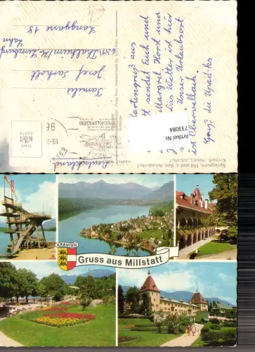 733084 Mehrbild AK Millstatt a. See Sprungturm Arkadenhof Kurpark Hotel Lindenhof