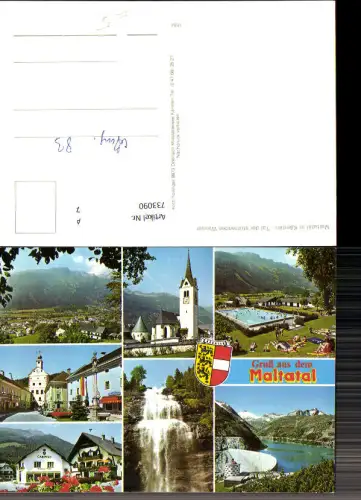 733090 Mehrbild AK Maltata Malta in Kärnten Kölnbreinsperre Talsperre Kirche Wasserfall