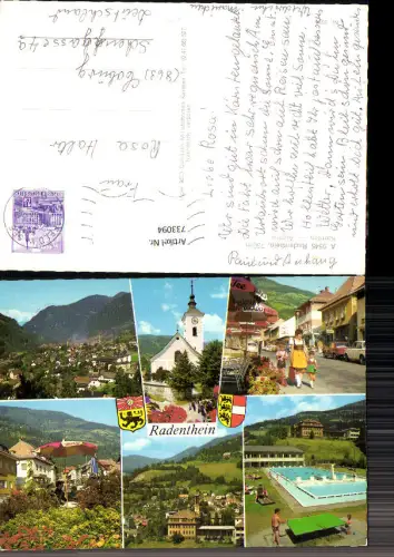 733094 Mehrbild AK Radenthein Kirche Schwimmbad Straßenpartie
