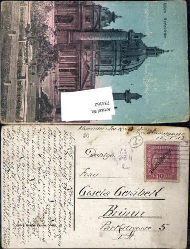 733162 Stempel-unsortiert Wien n. Brünn