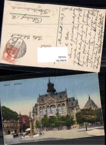 733183 Erfurt Rathaus Partie Stp. Neudietendorf Nesse Apfelstädt Gotha