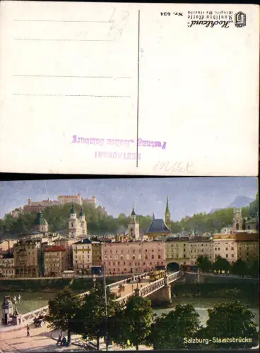 733208 Salzburg Staatsbrücke Brücke Stempel-unsortiert Festung Hohensalzburg