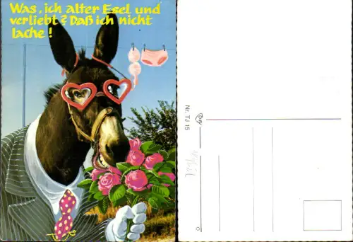 733416 Scherz Humor Scherzkarte Esel vermenschlicht Unterwäsche Erotik