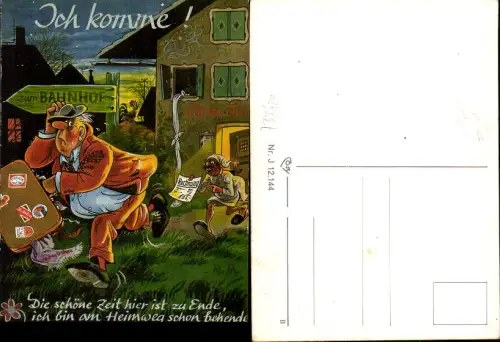 733429 Scherz Humor Scherzkarte RUPA ich komme Heimweg Zechpreller