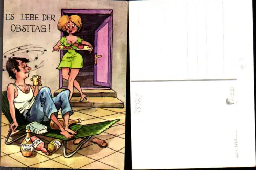 733445 Scherz Humor Scherzkarte Erotik Frau Mann Obsttag Alkohol