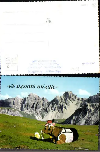 733463 Scherz Humor Scherzkarte Dolomiten Kuh Bier St. Wolfsberg St. Stefan Lavanttal