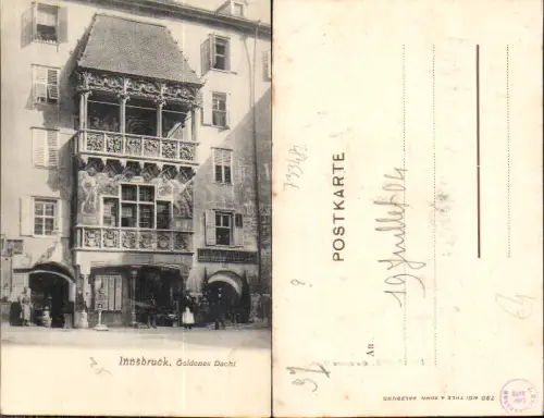733482 Innsbruck Goldenes Dachl pub Würthle e Sohn 730