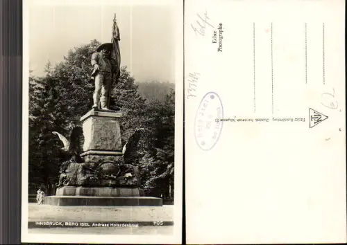 733484 Innsbruck Berg Isel Andreas Hofer Denkmal
