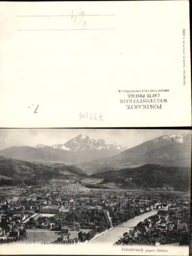 733504 Innsbruck gegen Süden pub Würthle e Sohn 680 b