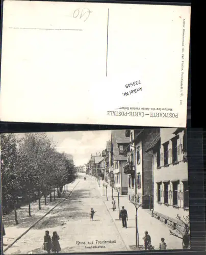 733549 tolle AK Freudenstadt im Schwarzwald Turnhallestraße Partie Leute