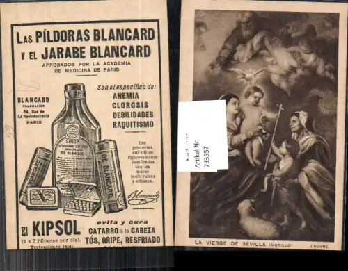 733557 Reklame Les Pildoras Blancard Kipsol Säfte Paris Medikamente