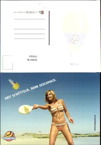 733563 Reklame Orangina Fruchtsaft Saft Frau Bikini Erotik