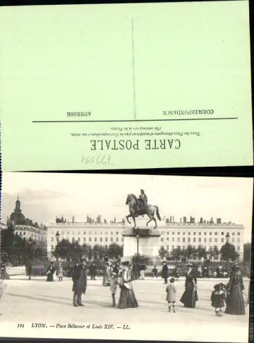 733591 France Lyon Place Bellecour et Louis XVI pub LL 323
