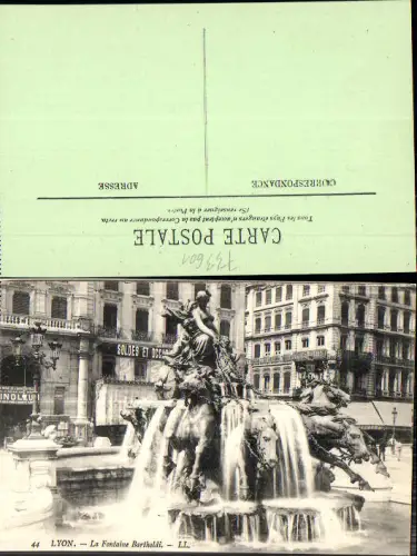 733601 France Lyon Fontaine Bartholdi Brunnen pub LL 44