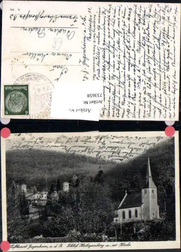 733658 Jugenheim Seeheim an der Bergstraße Schloss Heiligenberg Kirche LK Darmstadt Dieburg