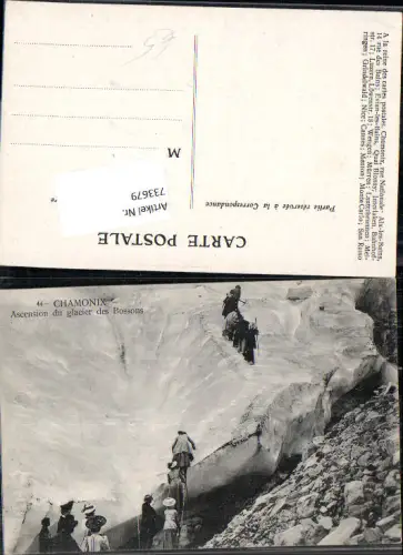 733679 Chamonix Gletscher Bossons Ascension du glacier Bergsteiger Mont Blanc