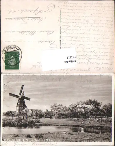733714 Ostseebad Graal in Mecklenburg Windmühle Mühle Dorfteich gel Berlin Friedenau