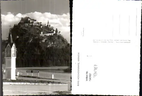 734787 Foto AK St Georgen am Längsee Burg Hochosterwitz Wegkreuz Bildstock im Vordergrund