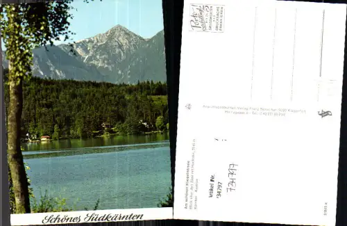734797 Klopeinersee Blick auf Hochobir Sankt Kanzian am Klopeiner See