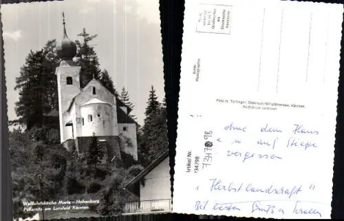 734798 Foto AK Wallfahrtskirche Maria Hohenburg Lurnfeld Pusarnitz am Lurnfeld Kärnten