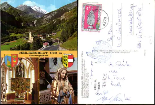 734802 Mehrbild AK Heiligenblut am Großglockner Gotischer Pacher-Altar Madonna Kirche Inneres