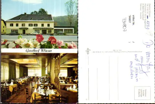 734807 Mehrbild AK Pischeldorf b. Klagenfurt Gasthof Wieser Ansicht Speisesaal