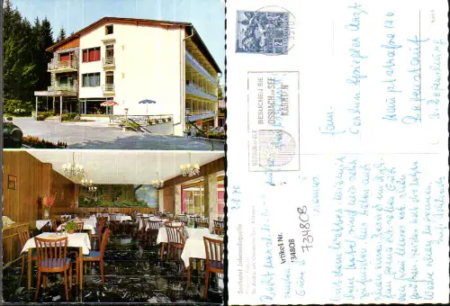734808 Mehrbild AK St Andrä am Ossiacher See Seehotel Johannisquelle Speisesaal