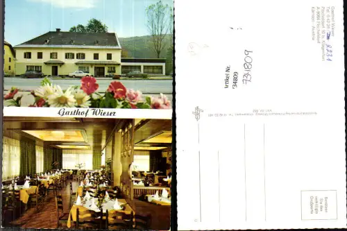 734809 Mehrbild AK Pischeldorf b. Klagenfurt Gasthof Wieser Ansicht Speisesaal
