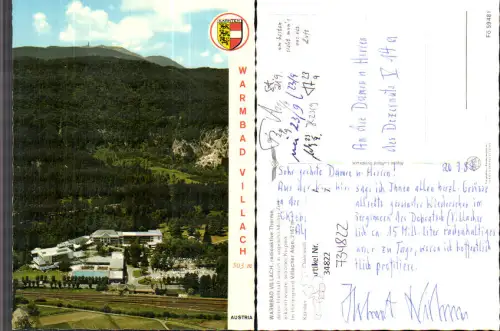 734822 Luftbild Warmbad Villach Therme mit Villacher Alpe