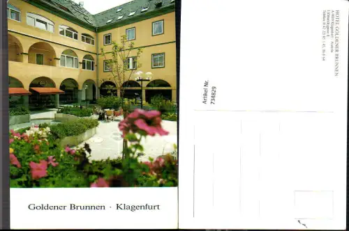734829 Klagenfurt Hotel Goldener Brunnen Hof Terrasse
