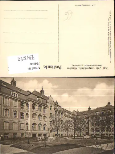 734858 München Munich Kgl. Univ. Augenklinik Südseite Krankenhaus