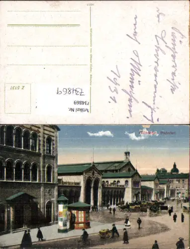 734869 München Munich Bahnhof Litfaßsäule Kutsche pub Ottmar Zieher Z 5131