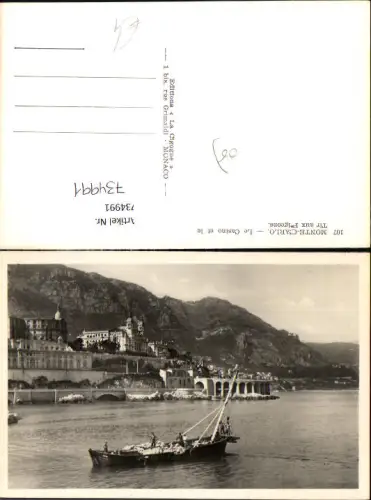 734991 Foto AK Monaco Monte-Carlo Le Casino et le Tir aux Pigeons Fischerboot Boot