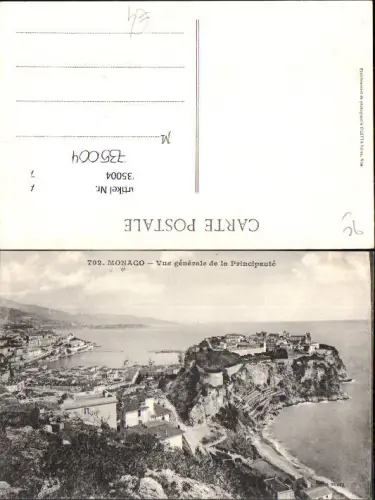 735004 Monaco Monte-Carlo Vue generale de la Principaute