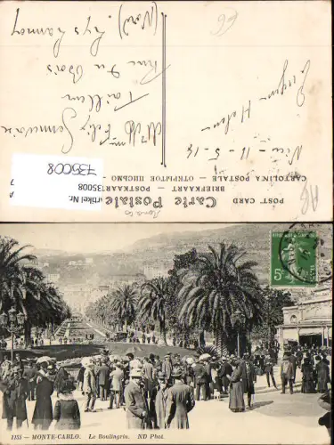 735008 Monaco Monte-Carlo Le Boulingrin Männer Frauen Mode Palmen