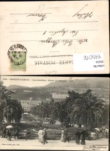 735016 Monaco Monte-Carlo Les Jardins Place du Casino Frauen Männer Mode Schirm