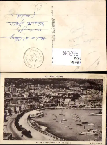 735018 Monaco Monte-Carlo La Condamine Boote Schiffe La Cote d Azur