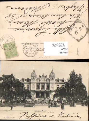 735020 Monaco Monte-Carlo Le Casino Palmen