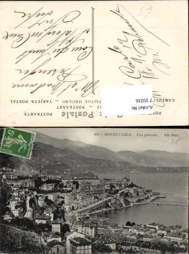 735036 Monaco Monte-Carlo Vue generale