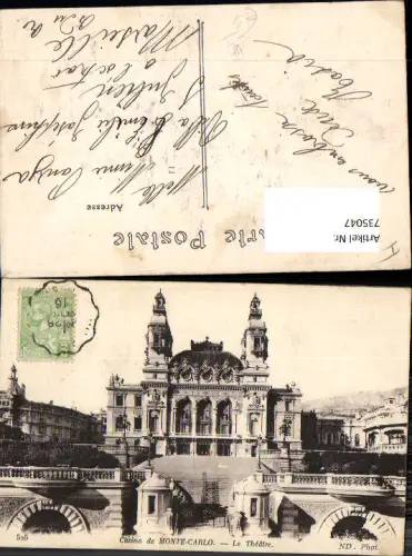 735047 Monaco Monte-Carlo Le Theatre Theater