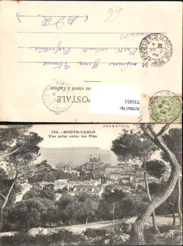 735051 Monaco Monte-Carlo Vue prise entre les Pins