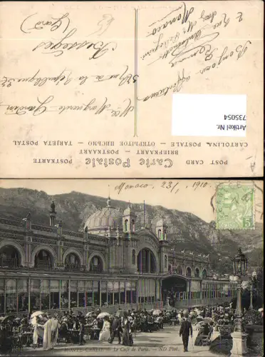 735054 Monaco Monte-Carlo Le Cafe de Paris 1910